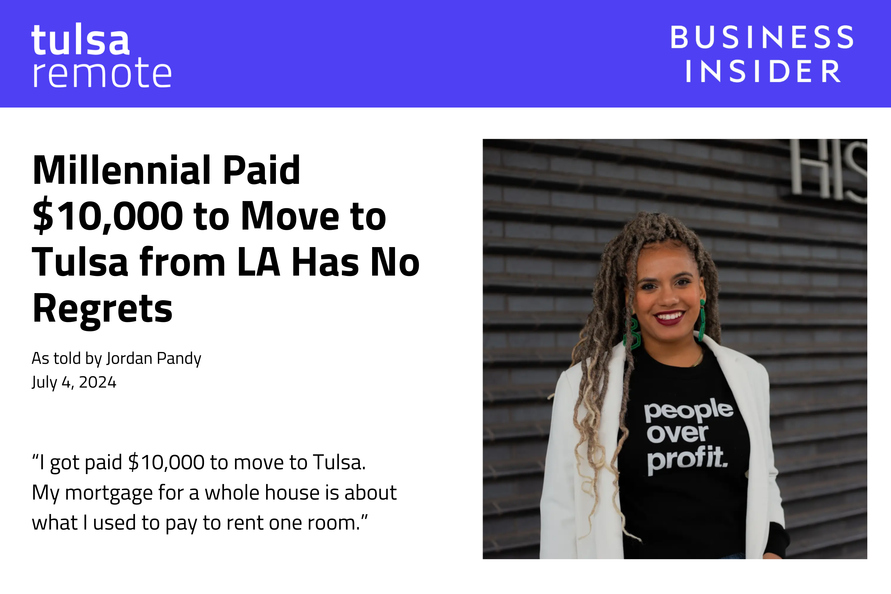 Business Insider — Millennial Paid $10,000 to..